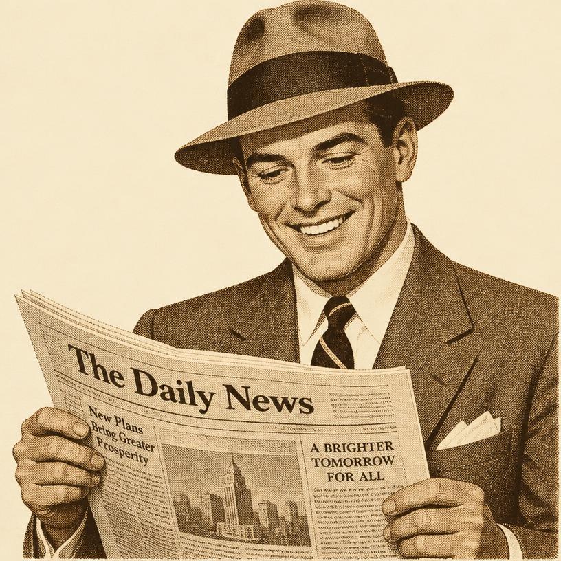 Hombre leyendo el periódico